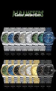 Montre homme POEDAGAR 845, haute qualité, étanche, en acier inoxydable, quartz. - Product Image 6
