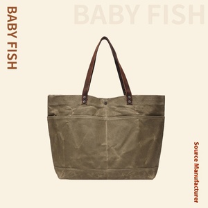 Chất Lượng Cao Tùy Chỉnh Sáp Vải Du Lịch Tote Túi Thêm Vai Lớn Túi Cho Phụ Nữ Túi Xách Và Tote - Product Image 5