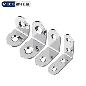 Soporte en ángulo L de acero inoxidable Mece 304, conector de ángulo recto engrosado para muebles, mesas y sillas - Product Image 1