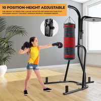 Support de sac de vitesse en acier 2-en-1 pour la station de fitness de plate-forme de boxe à domicile avec vitesse de frappe élevée