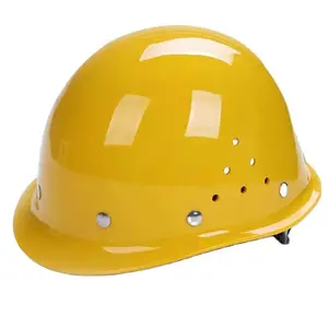 Customized reinforced glass steel breathable lacquered steel nails full brim ABS hard hat white safety helmet for workers