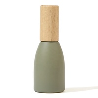 Flacon roll-on en verre coloré de 10 ml pour cosmétiques, huiles essentielles et crème pour les yeux, avec bille en acier et capuchon en bambou
