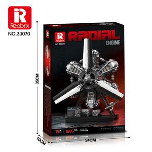 Kit di Costruzione Motore Radiale Reobrix 1685 Pezzi, Modello di Motore Aeronautico Simulato, Giocattolo Educativo per Collezionisti - Product Image 1