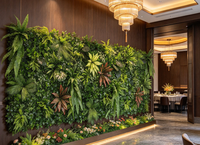 Panneau mural vertical en plastique imitation gazon artificiel Ba Gang, durable et respectueux de l'environnement, pour la décoration d'hôtels et de mariages