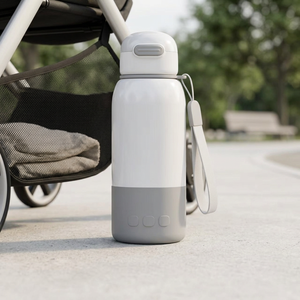 1. Bouteille d'eau chauffante portable rechargeable, pasteurisation en 5 minutes, élimination à 99 % des micro-organismes, température réglable, tasse de voyage - Product Image 1