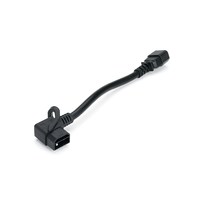 Adaptateur d'alimentation court C13 femelle à C13 femelle à 90 degrés pour armoire serveur, commutateur réseau, routeur, onduleur, PDU (prise serrée)