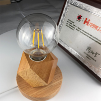 Support de lampe en bois E27/E26 avec douille de lampe certifiée KC de style à vis