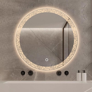 Espejo de <span class=keywords><strong>Baño</strong></span> Inteligente LED con Pantalla Táctil Redonda de Diseño Simple Personalizado, Decoración para Colgar en la Pared - Product Image 5