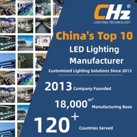 Projecteur LED en aluminium moulé sous pression CHZ, durée de vie de 50 000 heures, protection contre les surtensions pour sites difficiles