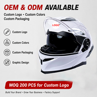 Casque de moto modulable certifié DOT YM en promotion, casques intelligents LED ABS pour vélos électriques tout-terrain, vente en gros