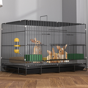 Rarewe Pet Nguồn Cung Cấp Nhà Thỏ Có Thể Gập Lại Kim Loại Đóng Mở Lớn Ba Người Lớn Thỏ Crate Đôi Cửa Thỏ Lồng - Product Image 3
