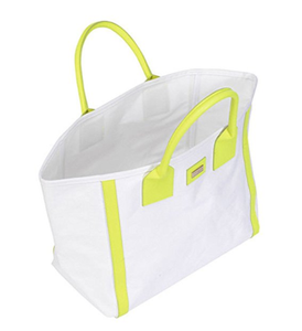 Sac fourre-tout en toile laminé et coton écologique, 5 cm, grand sac seau fourre-tout avec sangle en cuir, livraison gratuite, corée - Product Image 6