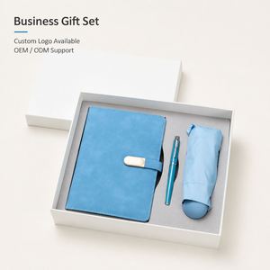 Ensemble cadeau d'entreprise Shanwu : Carnet personnalisé avec logo, stylo signature, parapluie compact et coffret cadeau - Product Image 1