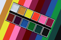 Palette de peinture pour le visage et le corps fluorescente UV à base d'eau, non toxique, 12 couleurs, effet néon, avec logo personnalisé, pour enfants, GP Professional