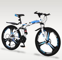 Prix Usine Vélo de Montagne Pliant 26 Pouces, VTT Pliable avec Freins à Disque Doubles 21/24 Vitesses