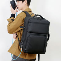 Sac à dos pour ordinateur portable extensible et imperméable personnalisé, sac à dos pour ordinateur de grande capacité pour les trajets quotidiens et les voyages d'affaires