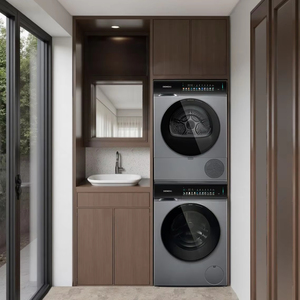 Mobile Moderno Semplice <span class=keywords><strong>in</strong></span> <span class=keywords><strong>Legno</strong></span> Bianco e Nero <span class=keywords><strong>per</strong></span> Balcone, Armadietto Portatile Salvaspazio e Durevole <span class=keywords><strong>per</strong></span> Casa, Ufficio, Appartamento - Product Image 1