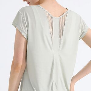 Camiseta de cuello redondo para mujer, camisetas deportivas de poliéster Spandex de alta calidad - Product Image 2