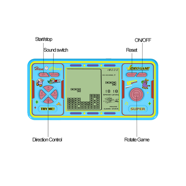 New Oversized Screen Handheld Game Console Electronic Toy Portable Retro Video Game Device for Kids Children Gifts