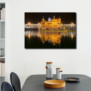 <span class=keywords><strong>Impressionniste</strong></span> <span class=keywords><strong>aquarelle</strong></span> Palais d'Or Scène nocturne Impression haute définition Affiche Décoration intérieure Grande toile murale Peinture sur toile - Product Image 6