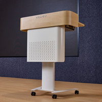 Nouveaux produits : Bureau d'ordinateur moderne en métal à hauteur réglable pneumatiquement, pupitre scolaire en métal à levage pneumatique