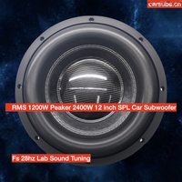 Haut-parleur de basses de voiture Fs 28hz 12 pouces, subwoofer de compétition, RMS 1200W, haut-parleur robuste 12 pouces, 2400W de puissance de crête, subwoofer de voiture SPL