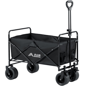 Beishanlang <b>Camping</b> Cart <b>Foldable</b> Four-Wheel Off-Road Wheels 150kg Load Capacity Telescopic Handle Outdoor Use - Product Image 1