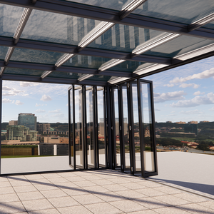 الألومنيوم المسطح الحديث والزجاج المقسى سونروم بيع المصنع مباشرة للاستخدام شقة للمنازل في الهواء الطلق - Product Image 4