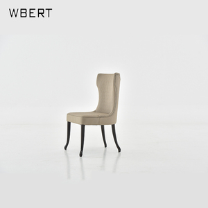 WBERT Chaise de salle à manger en cuir et bois massif haut de gamme Mobilier italien léger de restaurant de luxe avec modèle de livre pour la table de villa - Product Image 3