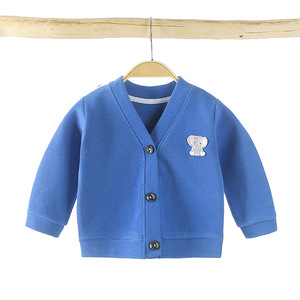 <span class=keywords><strong>Pull</strong></span> en tricot à manches longues pour bébé nouveau-né, garçon ou fille, col en V, 100% coton, motif de dessin animé, respirant, haut décontracté, automne - Product Image 6