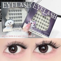 Cappuvini Meow Tie Tearful Glue-Free 3D Doux Faux Cils Shampooing Domestique Naturel Quotidien Beauté Nettoyage Des Yeux