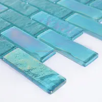 クラシックロングストリップベージュカラーガラスミックスオニキスマーブルモザイクインターロックストーン8mmマーブルガラスモザイクウォールフロアタイル