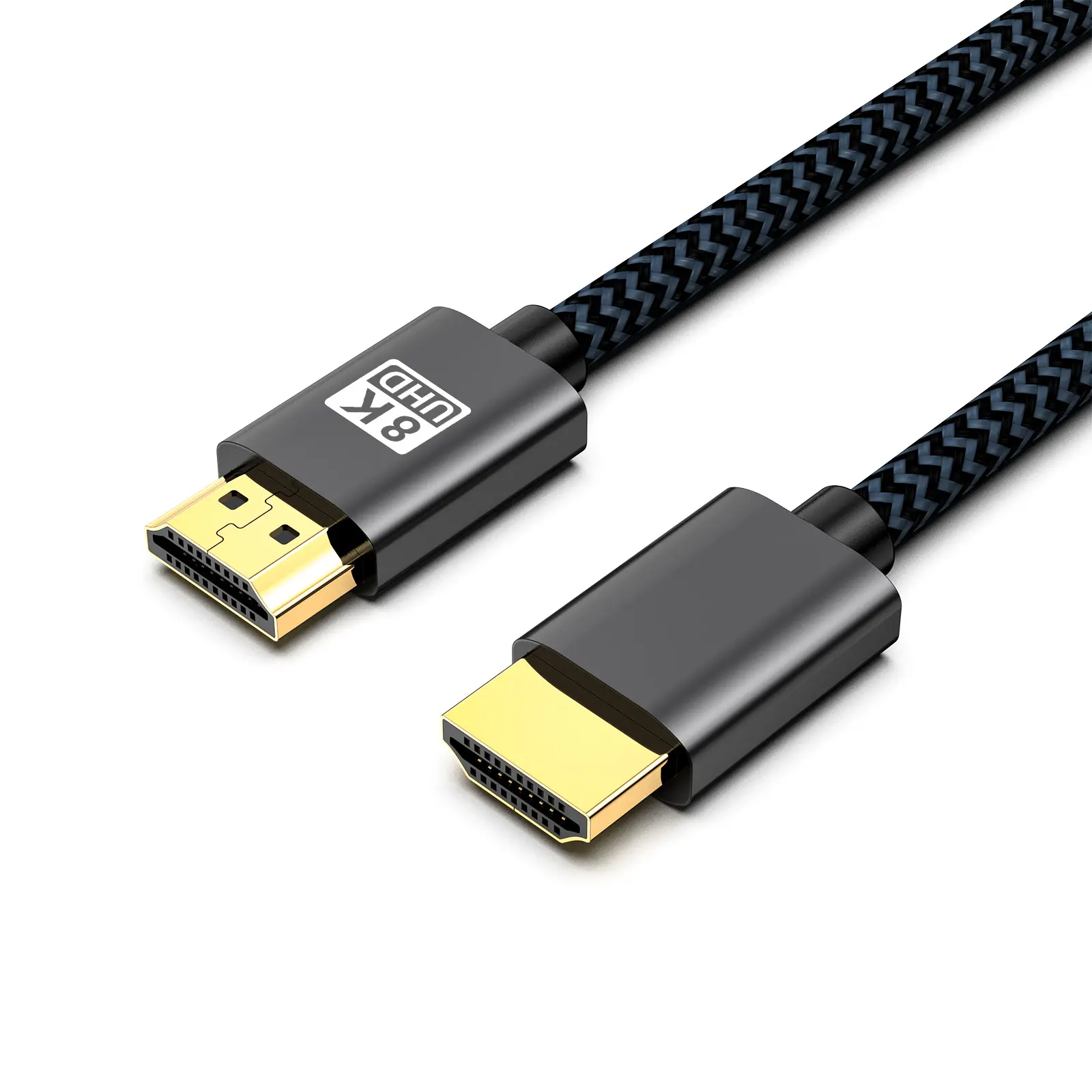 Kabel HDMI 2.1 kualitas tinggi, kabel HDMI 8K 60Hz 4K 120Hz 3D 48Gbps 1M 1.5M 2M 3M 5M, kabel HDMI logo yang dapat disesuaikan
