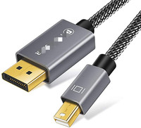 Cable Mini Thunderbolt Macho a Macho de Alta Calidad, Chapado en Oro, PVC, 2M, Resolución 4K para Monitor y Reproductor de DVD