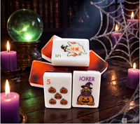 Ensemble de Mahjong de Luxe 160 Tuiles – Maison Hantée – Soirée Jeu Effrayante – Divertissement à Domicile – Jeu Complet avec Pochette de Rangement Prête à l'emploi