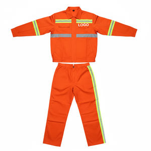 <span class=keywords><strong>Combinaison</strong></span> de sécurité uniforme avec logo OEM Protection haute visibilité Construction industrielle Soudage Combinaisons d'assainissement routier de style <span class=keywords><strong>pompier</strong></span> - Product Image 1