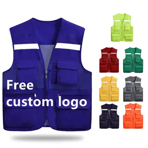 Manufacturer customized reflective comfort safety vest men's work vest high visibility reflective vest