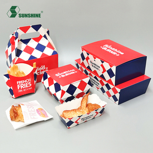 Fabricant de boîtes de papier jetables recyclables et laminées mates personnalisées pour hamburger, biscuits, beignets, <span class=keywords><strong>boulangerie</strong></span>. - Product Image 5