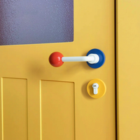 Serrure de porte intérieure silencieuse en alliage de zinc colorée pour chambre à coucher, poignée de porte en bois symétrique pour entrée, barres de traction