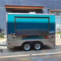 Usine de fabrication certifiée DOT, remorque à barre de remorquage pour la vente de nourriture, barbecue, camion de crème glacée, avec tôles galvanisées