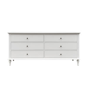 HL512 francese Vintage camera da letto mobili in legno massello armadio per vestiti cassettiera 6 cassetti cassettiera - Product Image 5