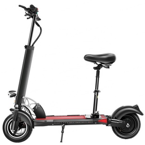 Bicicleta Eléctrica Plegable de Venta Directa de Fábrica con Asiento, Batería de Litio de 48V 10A, Scooter con Neumáticos Inflables de 10 Pulgadas - Product Image 3