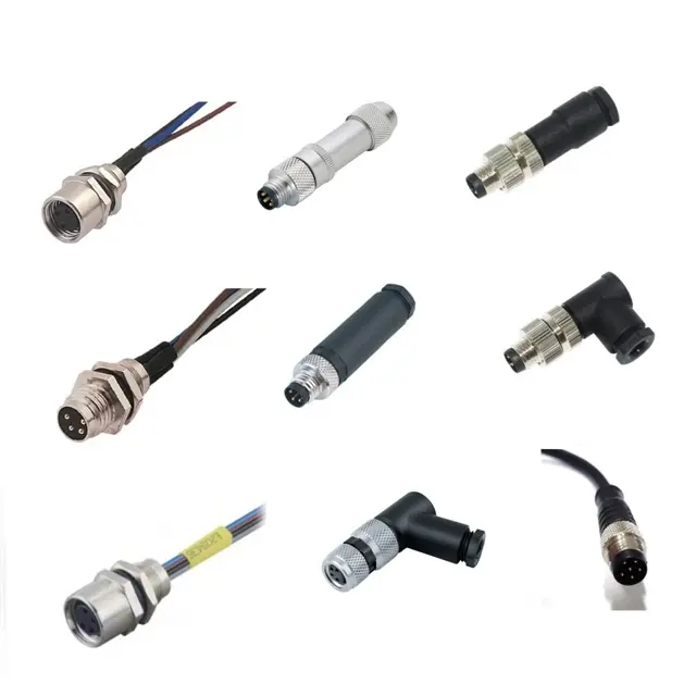 Водонепроницаемый разъем для крепления на панель, Промышленный разъем IP68, штекер кабеля, датчик, штекер, разъем m8, 4-контактный разъем