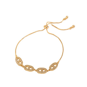 Pulsera de Cristal para Mujer, Ajustable, con Microincrustaciones de Circonio, Diseño de Flor, para Uso Diario, Tono Dorado, Accesorio de Joyería - Product Image 5