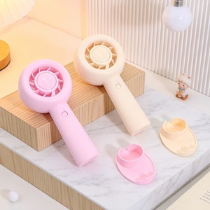 LingPan Portable <b>Fan</b> 5W Rechargeable Battery Handheld With <b>Stand</b> For Office Desk Student Use - Product Image 2