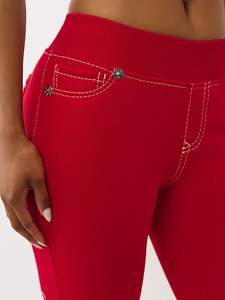 Pantalones de Mujer 2025, Nuevos, Elegantes, de Tela de Doble Cara, Estilo Vintage, Cintura Alta Elástica, Ajustados, Transpirables - Product Image 4