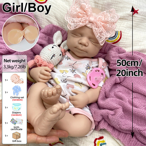Poupées réalistes en silicone reborn, avec un blush naturel dégradé, un sourire apaisant pour les conseillers en deuil et la lutte contre l'isolement - Product Image 6