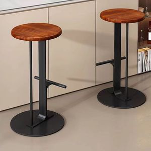 Taburete de <span class=keywords><strong>Bar</strong></span> Moderno y Sencillo de Acero Inoxidable y Madera con Estructura de Hierro, Taburete Alto Comercial para Exteriores para Conjunto de <span class=keywords><strong>Bar</strong></span> - Product Image 4
