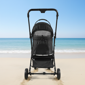 थोक वाटरप्रूफ तह पोर्टेबल कुत्ते स्टलर यात्रा पालतू जानवर ट्रॉली ट्रॉली - Product Image 3