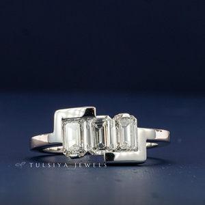 แหวนเพชรทอง 14K สังเคราะห์สำหรับผู้ชาย หรูหรา ทันสมัย เพชรสร้างในห้องปฏิบัติการ แหวนแต่งงาน แฟชั่นสำหรับผู้ชาย ของขวัญเครื่องประดับ - Product Image 1